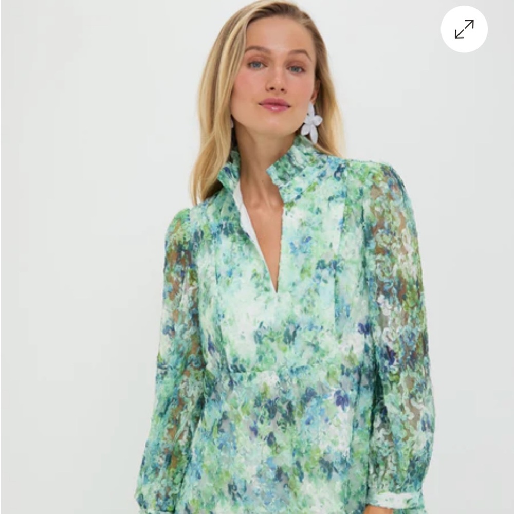 NWT Tuckernuck Water Lilies Organza Palmerston Dress SZ S